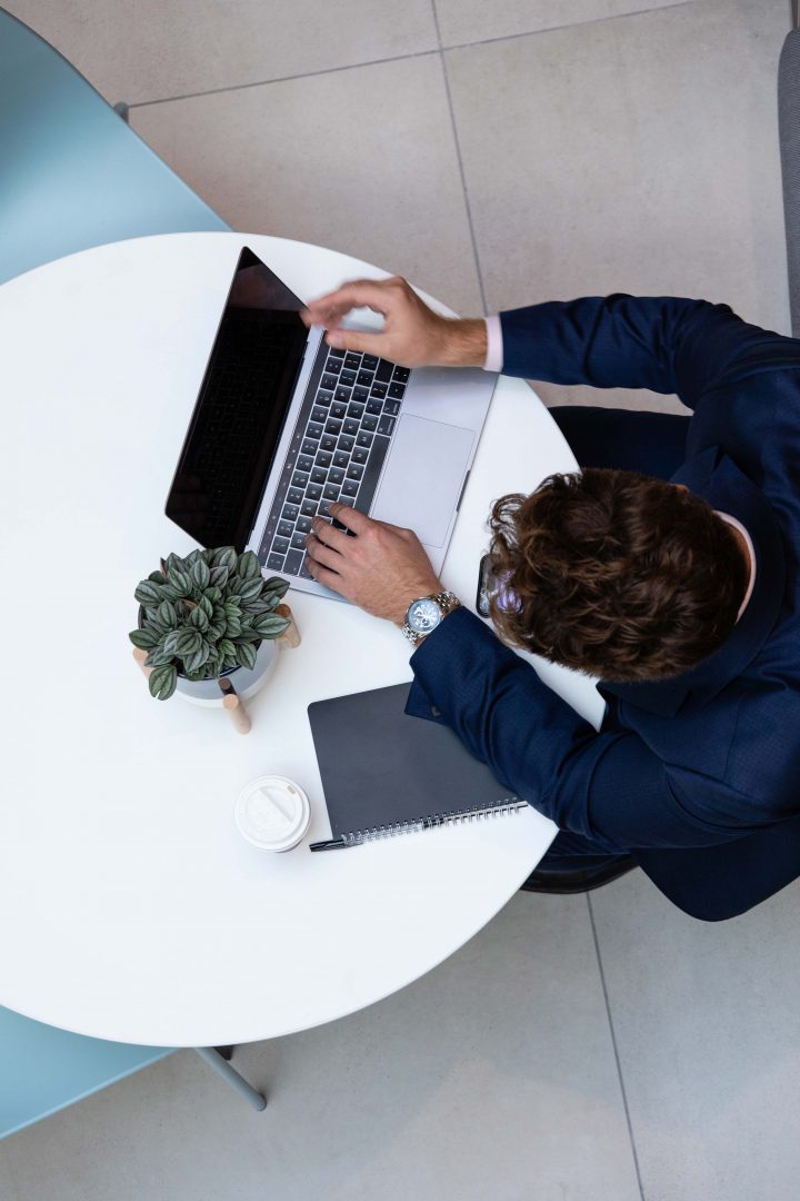 person surfing the internet